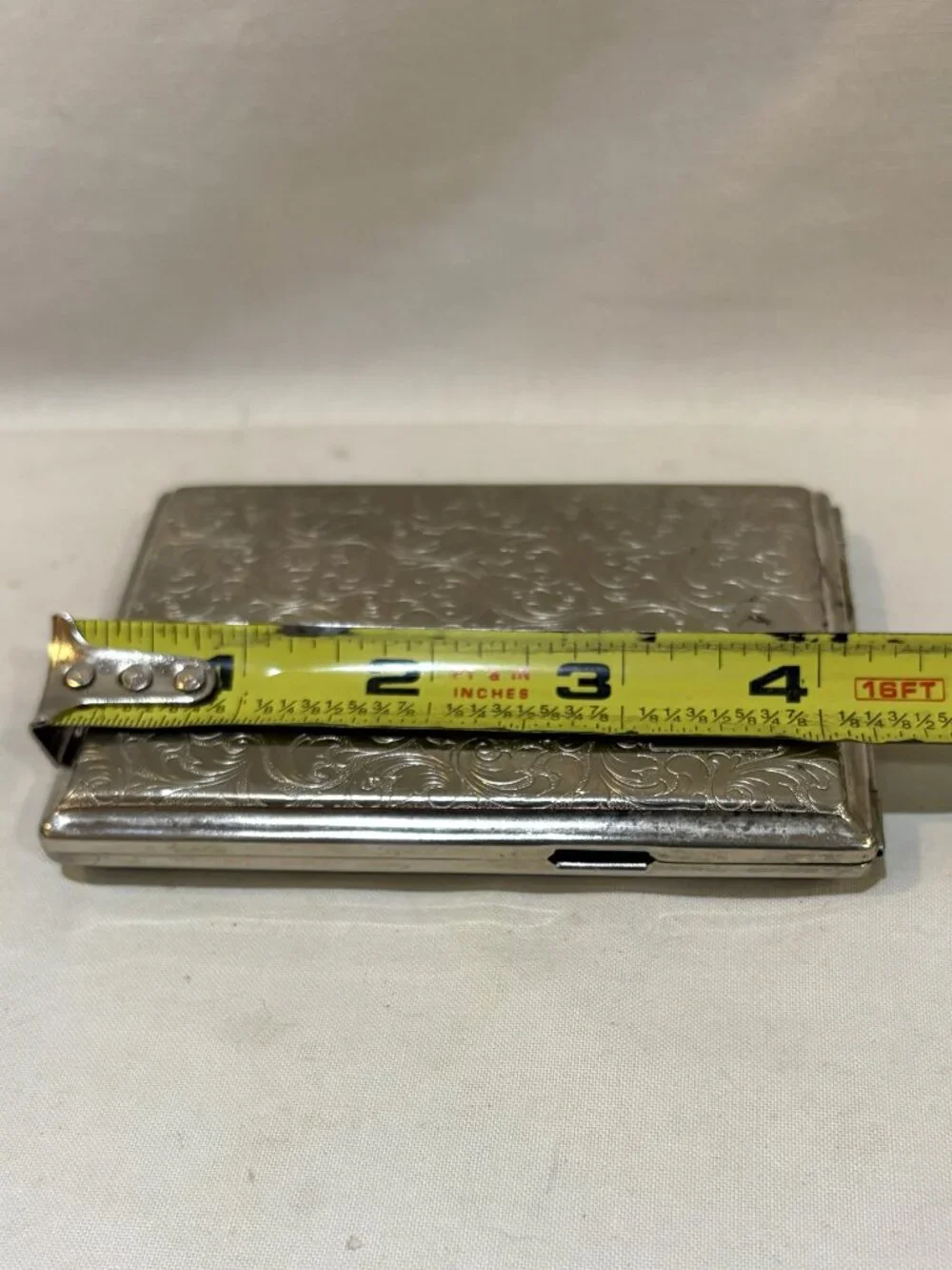 VTG Victorian Style Florentine Engraved Metal Cigarette Case Made in Germany